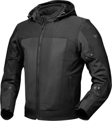 Modeka Davey Air wasserdichte Motorrad Textiljacke, schwarz, 2XL | Mesh-Einsätze