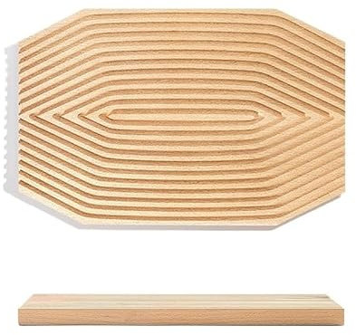 ASumPio Bandeja De Madera Estilo Japonés, Estilo WABI-Sabi, Bandeja De Almacenamiento De Adornos, Accesorios para Fotos, Bandeja De Madera para Comida, Servicio De Postres,E
