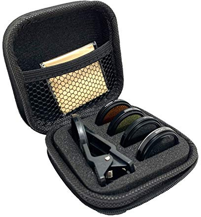 Steowsey Aquarium Smartphone Kamera Objektiv Filter 4 im 1 Kit Gelb Orange Linsen Filter für Korallenriff Aquarium Fotografie