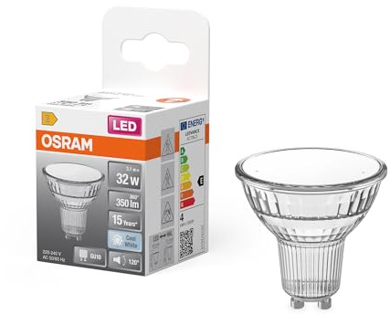 Osram LED STAR PAR16 in PAR16-Form, LED-Spot, Glas, 3,1 W, 350 lm, 4000 K, CRI 80
