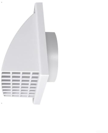 Lüftungsgitter mit Ventilplatte für Außenwand Luftauslass ABS Material passend für Dunstabzugshaubenkanäle mit Rohranschlüssen 100mm 125mm 150mm wetterfeste Ausführung (125)