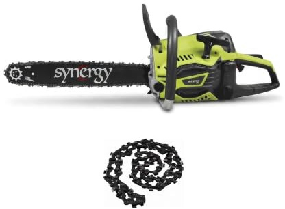 Synergy Motosierra Gasolina 65cc 3,9CV + Cadena – Espada 50cm – Motor 2 Tiempos de Alto Rendimiento – Sistema Easy Start, Antivibración Silent Blocks y Lubricación Automática