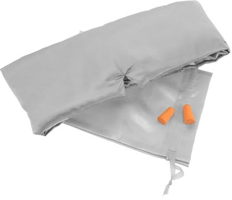 Schlafmaske und Tasche aus Seidenimitat mit Ohrstöpseln 1 Satz
