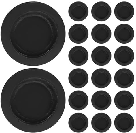 Hemobllo 20 Runde Schwarze Gummistopfen für Spardosen und Sparschweine Universelle Passform mit Abdichtung Ø 30mm Stopfenabdeckungen aus Gummi