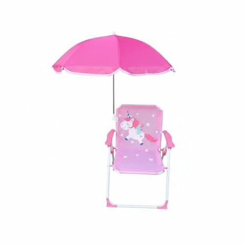 predolo Silla de Playa Infantil con Sombrilla Protección Solar Silla Plegable para Niños con Parasol para Jardín, Color to 5