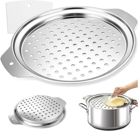 Passoire à spätzle en acier inoxydable, alternative à la planche à spätzle avec grattoir, pour casseroles de 24 à 28 cm, passe au lave-vaisselle