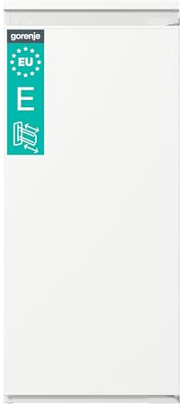 Gorenje RBI512E21 EinbauTischkühlschrank mit Gefrierfach, 122cm Nische, Schlepptürscharnier, 179L(163L plus 16L), Inverter, CrispZone, Türalarm, LED Licht, BxHxT: 54×122,1×54,5 cm, Weiß