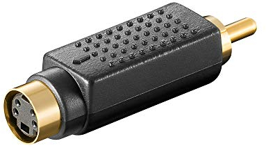 Adapter S-VHS 4 pol. mini DIN Kupplung auf Cinch Stecker