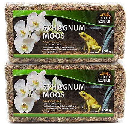Terra Exotica Sphagnum Moos (300 g) Torfmoos für Garten-, Zimmerpflanzen & Terrarien