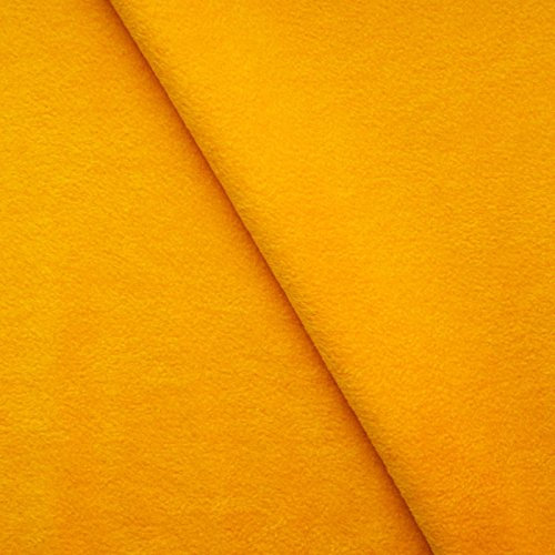 Polarfleece - Microfleece - uni - Meterware - Stoff - gelb