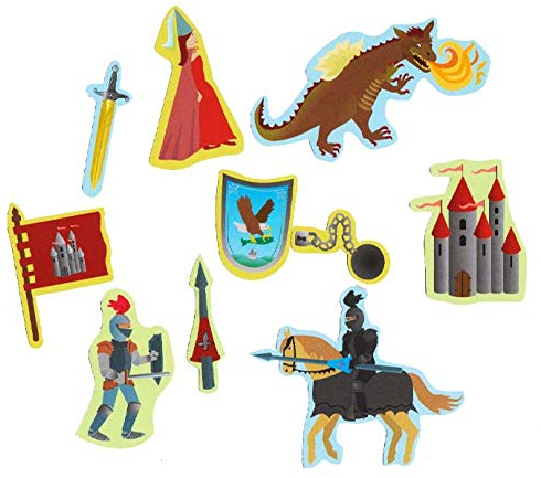 XXL-Großkonfetti * RITTER & DRACHE * mit 30 großen Konfetti-Teilen für eine Mottoparty oder Geburtstag // Party Kinder Kindergeburtstag Konfetti Deko Mottoparty Knight Drachen