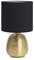 OSCAR Golden Tischlampe von Markslöjd - Keramiklampensockel mit goldener Farbe und schwarzem Textilschirm für ein luxuriöses Gefühl - E27 60W