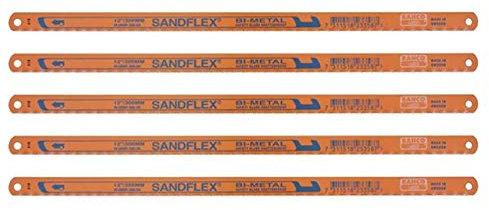 5 x Bahco 3906 Sandflex Hacksaw Blades 300mm (12in) x 32tpi BAH3906325P