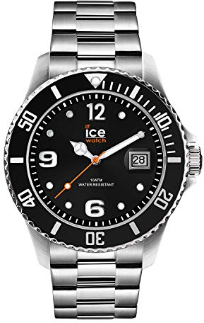 Ice-Watch - ICE steel Black silver - Schwarze Herrenuhr mit Metallarmband - 016032 (Large)