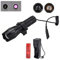 IR LampeTorche de 850nm LED, Lampe de poche Infrarouge à Lumière Rouge avec des piles USB Rechargeables, Lampe de Vision étanche à LED pour tir auxiliaire de nuit et chasse