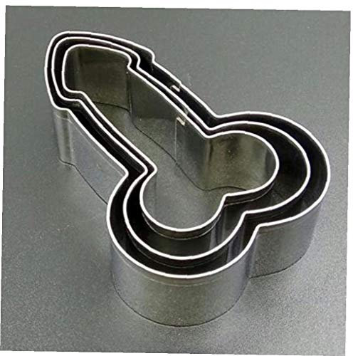3pcs Adult Sexy Penis Ausstechformenset Biskuit-Form-Fondant-Kuchen Cutter Küchen-Backen-Werkzeug verziert Geburtstags-Party