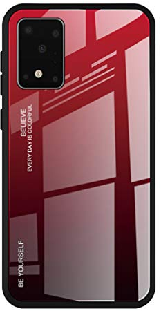 HAOYE Funda para Samsung Galaxy A71 Fundas, Tapa Trasera de Cristal Templado Resistente a Arañazos, Carcasa Protectora de Parachoques de TPU Silicona Fundas Case Cover(5)