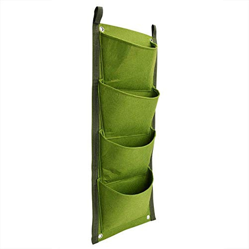 Fioriera da giardino verticale con 4 tasche, ideale per la crescita delle piante e per la decorazione della casa, ufficio, cortile da giardino