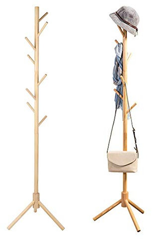 Porte-manteau, porte-manteau, bois fiable en forme d'arbre d'installation facile écologique pour la chambre à coucher à la maison