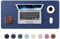 DOBAOJIA Mausepad Große Mausmat XL Schreibtischmatte Schreibtischunterlage Schreibtischpad für Laptop/Tastatur/Maus Schreibblock, PU Leder Wasserdicht + Wildleder rutschfest 80 x 40cm (Dunkelblau)
