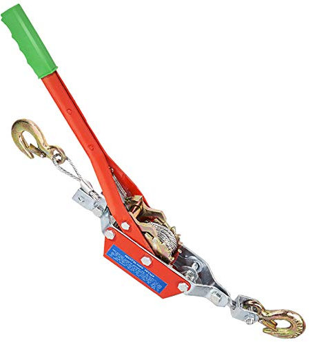 Aocay Polipasto de Tracción Resistente, Cabrestante Manual de Trinquete Palanca, Dispositivo de Tracción de Cable Multifuncional para Electricidad, Silvicultura, Industria Petrolera
