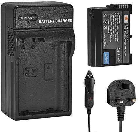 DSTE EN-EL15 (2550mAh/7.0V) Battery and Charger Kit Compatible with Nikon D7200 D7100 D7000 D750 D810 D750 D800 D800E D810A