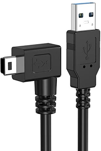 Chargeur USB pour GPS Garmin, Mellbree 2 m Mini câble de charge à angle droit pour la navigation par satellite en voiture compatible avec Garmin Sat Nav, NavPAL Sat Nav, OHREX Sat Nav
