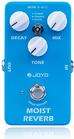 JOYO Reverb-Effektpedal, digitales Gitarrenpedal mit 3 Reverb-Effekten (Studio, Kirche, Platte) für E-Gitarre – True Bypass (MOIST JF-20)