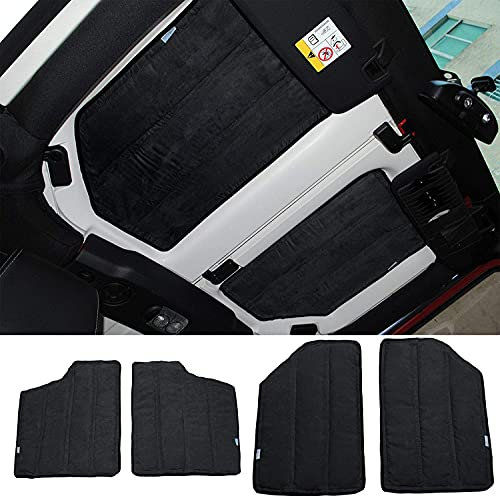 Esyauto Lot de 4 kits d'isolation thermique pour toit rigide Wrangler JK 2 portes 2012-2018