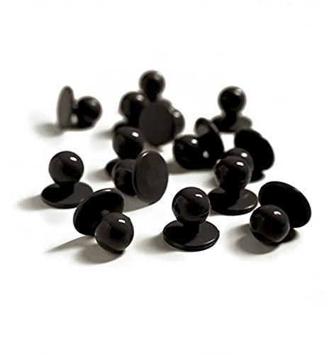 H und K Kugelknöpfe für Kochjacke 12 Stück schwarz