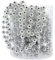 MIJOMA Perlengirlande – Elegante Perlenband, Perlenkette & Dekorative Perlenschnur | Stilvolle Tischdekoration, Weihnachten, Advent, Hochzeit | 8mm Deko-Perlen, 8 Meter (Silber)