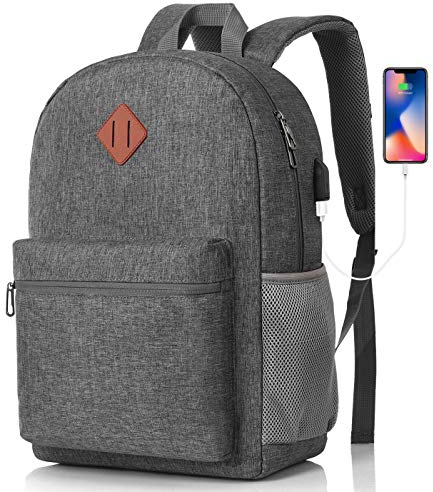 YAMTION 17,3 Zoll Rucksack Herren und Damen,Schulrucksack Jungen und Mädchen Teenager,Schulranzen Schultasche Rucksack für Uni Universität Büro Arbeit Stadt Reise Studium Schule