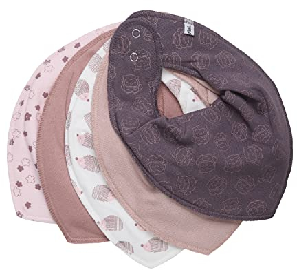 PIPPI Unisex Baby Bandana Bib (5-Pack) dreieck Lätzchen, Old Rose, One Size (5er Pack)