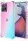 EASSGU Custodia per Motorola moto g72 (6.55 Inches), Cover Silicone TPU Colore Sfumato Trasparente, Custodia per Telefono Antiurto e Antigraffio - Rosa Verde
