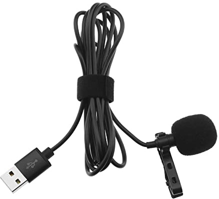 VGOL USB-Lavalier-Mikrofon Ersatz USB-Revers-Clip-on-Mikrofon Omnidirektionales Kondensator Lavalier Revers-Mikrofon Zubehör für Heimstudio Chat Meetings