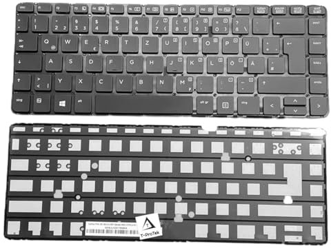Teclado DE, negro sin marco, con iluminación para HP ProBook 440 G1 F9B98AV