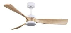 FABRILAMP Ventilador Dc Oriente 26w Blanco 3 Aspas Haya 132d 6vel 3colores 2950lm Remoto,memoria,temporizador