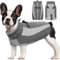 Kuoser Extras Wärme Hundemantel, Winddicht Hundejacke, Reflektierend Hundemantel Grosse Hunde, Hundemantel Winter, Moden Wintermantel Hund, Hundemantel Wasserdicht Grau L