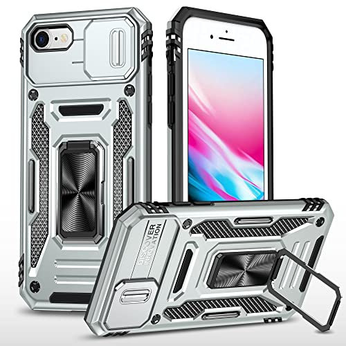 BAIDIYU Coque pour iPhone 7 Housse, Absorption des Chocs, La Conception à Double Couche TPU + PC Convient à l'édition du Ventilateur iPhone 7.(Gris