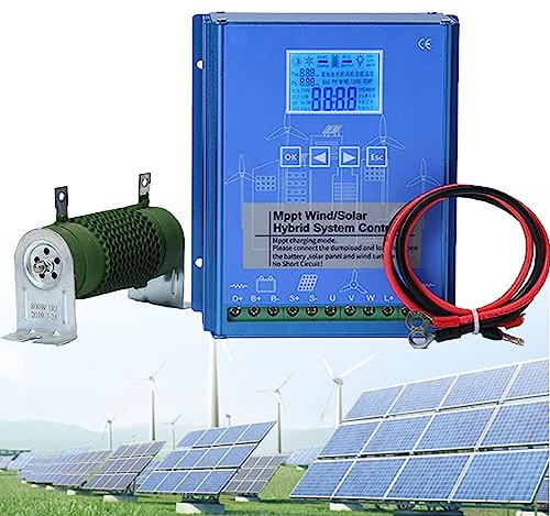 ANXYYDS 2000W/4000W/6000W Wind-Solar-Hybrid-Laderegler, 12V/24V/48V MPPT-Laderegler, Wind-PV-Solar, für Wind-Solarpanel-Wind-Solar-Ergänzungssystem,4000W-24V