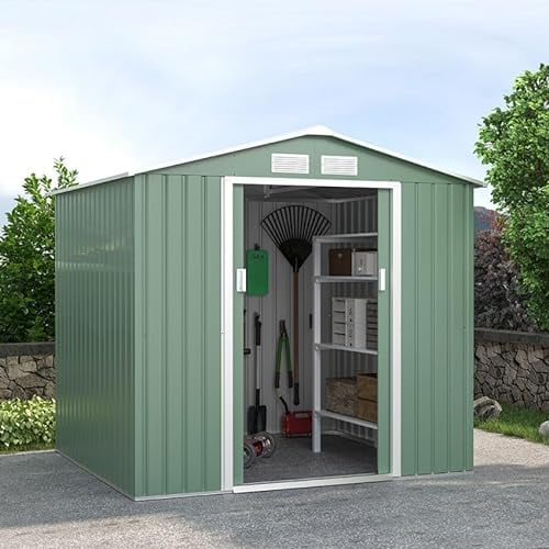 Casetta in lamiera zincata verde box porta utensili giardino St.Moritz NATURE 213x191x195cm