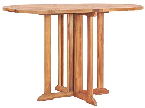 BULANED Schmetterling Gartentisch, Klapptisch Garten, Balkontisch, Garten Tisch, Balkonmöbel, Tisch Klappbar, Klappbar 120x70x75cm Teak Massivholz