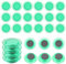 ZDZBLX Fridge Magnets - 28 Pack Mini Heavy Duty Magnets for Whiteboard, Fridge & Crafts (Transparent, Green)