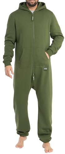 Basisstoff Sheeesh Herren Jumpsuit Overall Onesie Einteiler Hausanzug Baumwolle