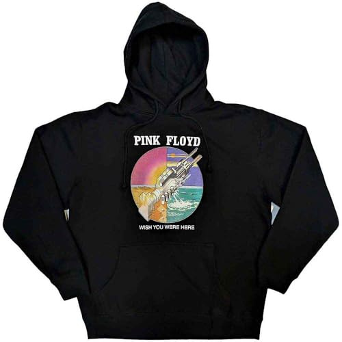 Rock Off officially licensed products Pink Floyd Wish You were Here Circle Icons Pullover mit Kapuze, Schwarz, XL