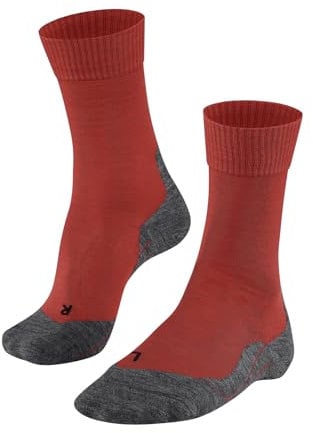 FALKE Herren Wandersocken TK5 Wander M So Wolle Funktionsmaterial antiblasen dünn 1 Paar, Orange Electric 8192, 46-48