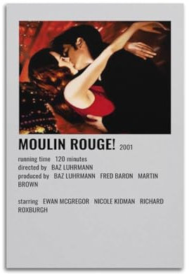 Zamm Moulin Rouge! Leinwand-Poster, Wandkunst, dekoratives Gemälde, Schlafzimmer, 30 x 45 cm, ungerahmter Stil