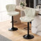 Hawthyhome Barhocker 2er Set |Barstuhl Höhenverstellbar mit Rückenlehne, Höhenverstellbar, 360° Drehbar, Kunstleder, für Esszimmer Heimbar Kücheninsel, 2 x Hocker, Weiß