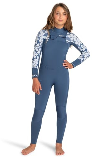 Roxy Mädchen 4/3 SWELL Series Girl FZ GBS L/SL Fullsuit, WILD Wind Drifter FLORAL, M