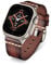 BINLUN Correa de Cuero Compatible con Apple Watch Correa 49mm Vintage Correa de Cuero Pulsera de Repuesto Ideal para iWatch Series Ultra/Ultra2 (Marrón Claro/Hebilla Titanio)
